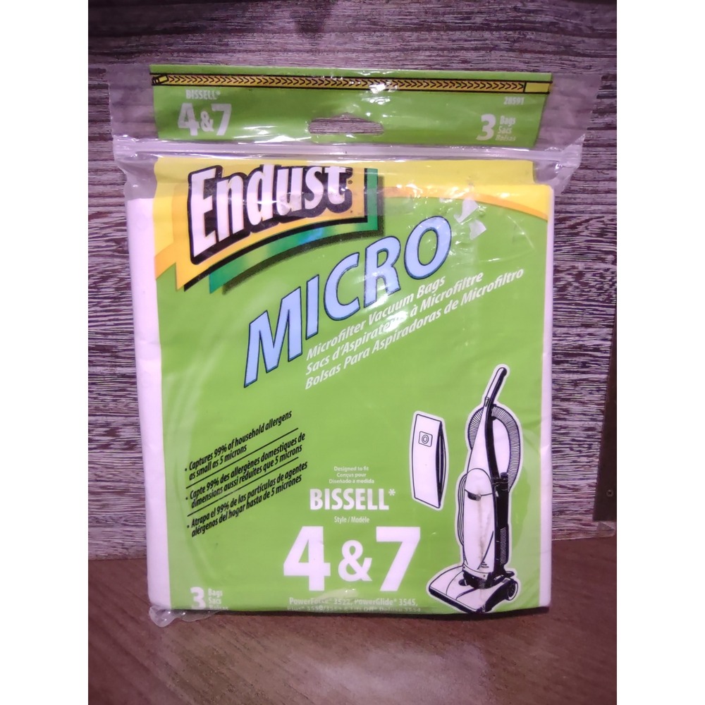 BISSELL‎ Endust Microfilter Vacuum Bags Style 4 & 7 for PowerForce PowerGlide